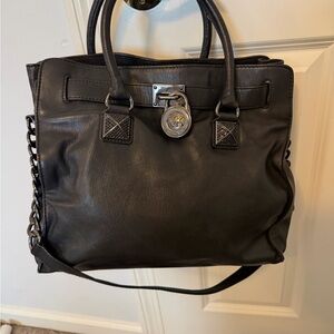 Michael Kors Black Leather Satchel